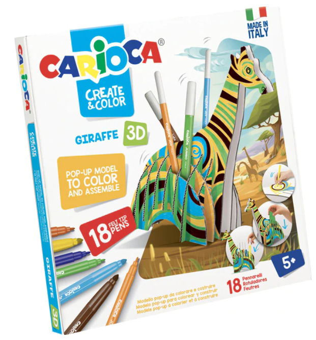 Set creativ Create & Color - Girafa 3D | Carioca - 1 | YEO