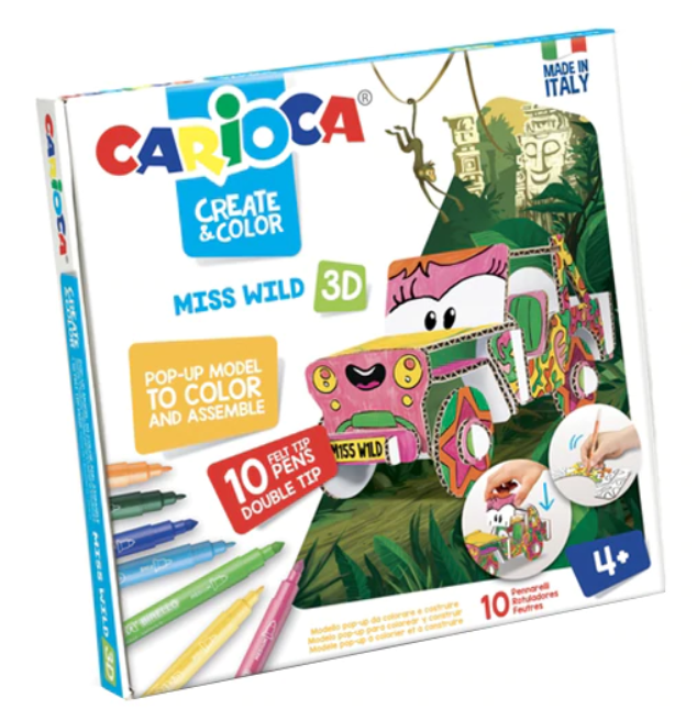 Set creativ Create & Color - Miss Wild 3D | Carioca