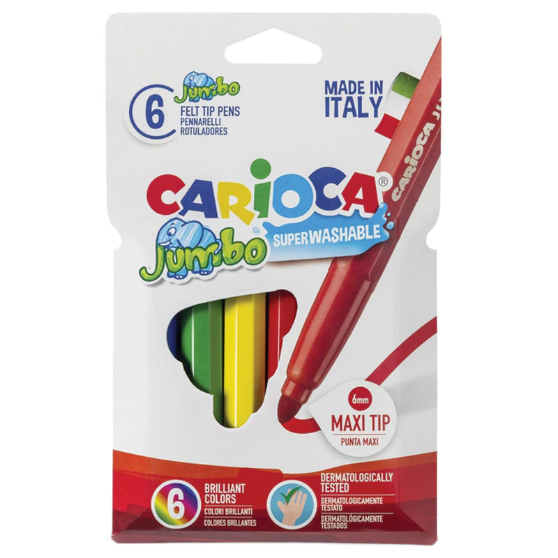 Set carioci - Jumbo Superwashable, 6 culori | Carioca