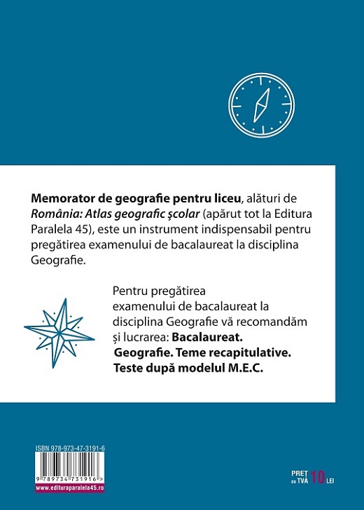 Memorator de geografie pentru liceu | Ioan Abrudan, Sanda Bulgarean