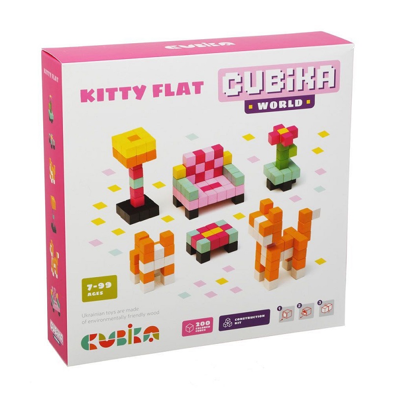 Joc de constructie - Pixel, Kitty Flat | Cubika image0