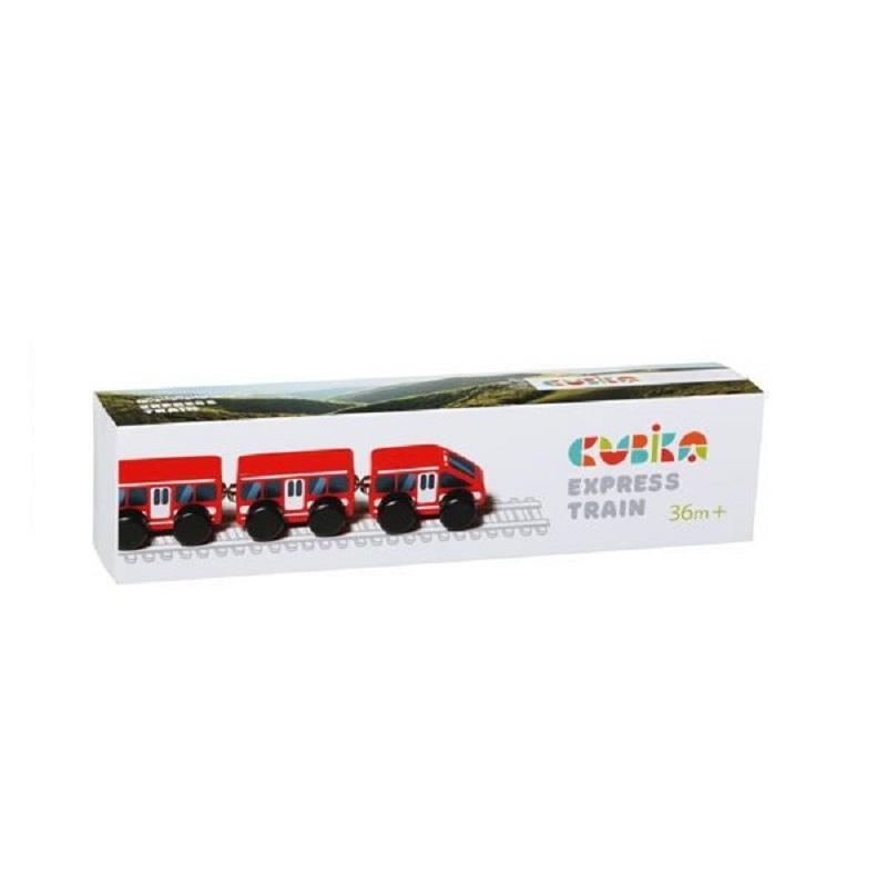 Jucarie din lemn - Express Train | Cubika - 2 | YEO