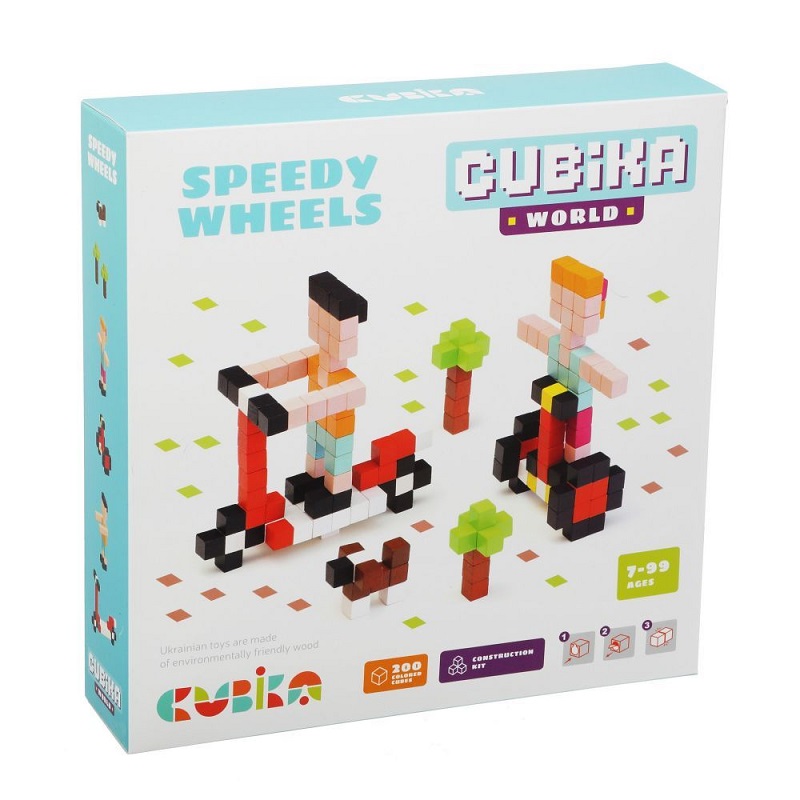 Joc de constructie - Pixel, Speedy Wheels | Cubika - 1 | YEO