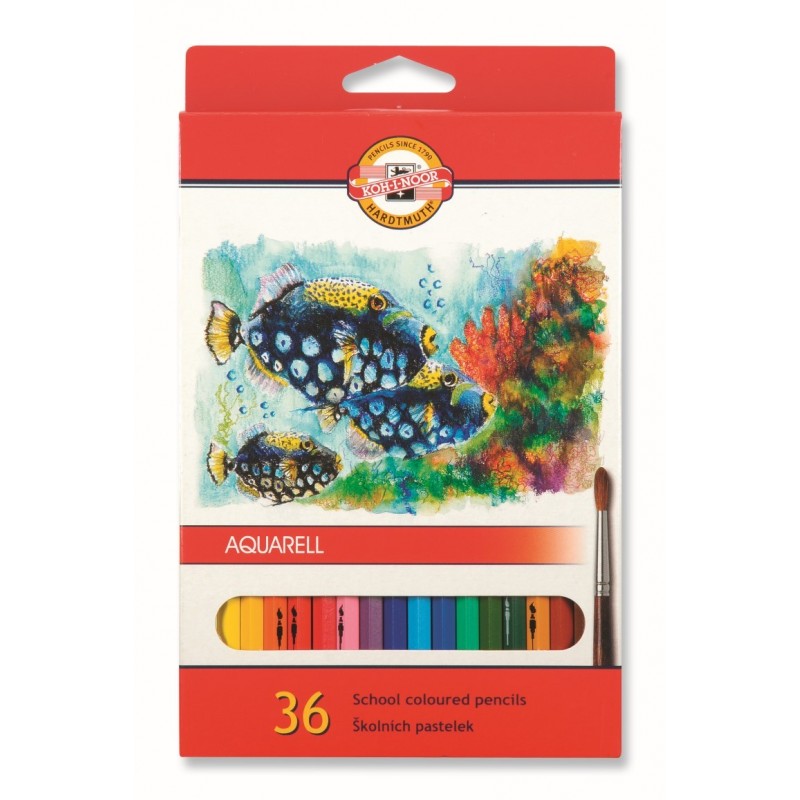 Set 36 creioane colorate Aquarell | Koh-I-Noor