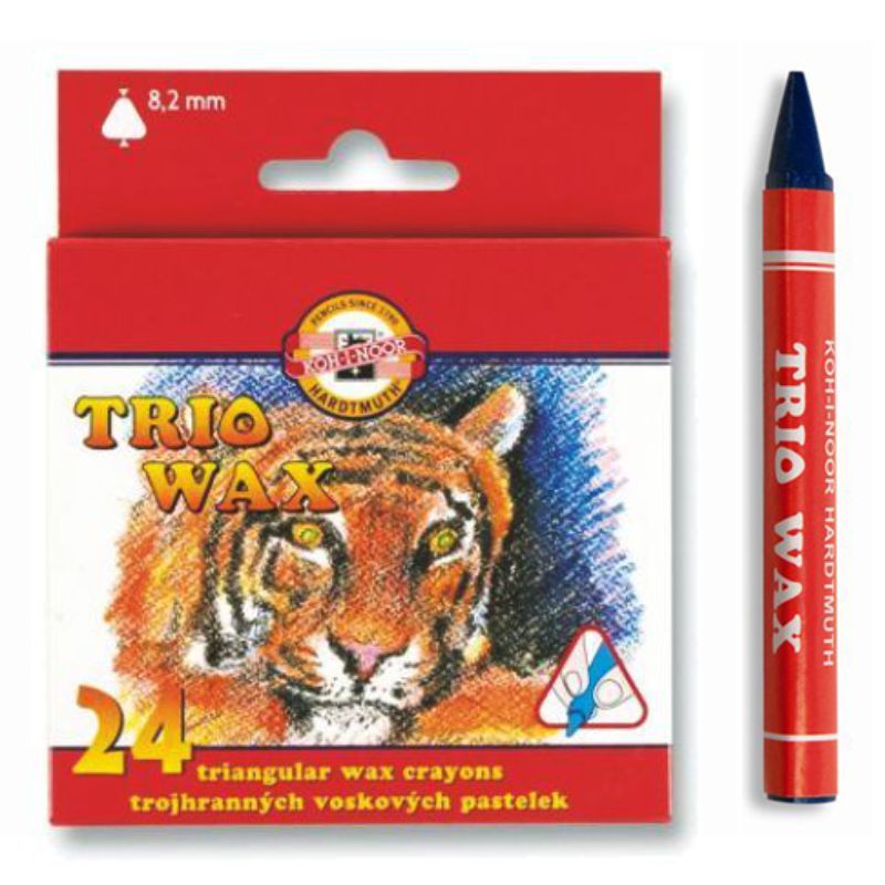 Set 24 de creioane colorate cerate | Koh-I-Noor
