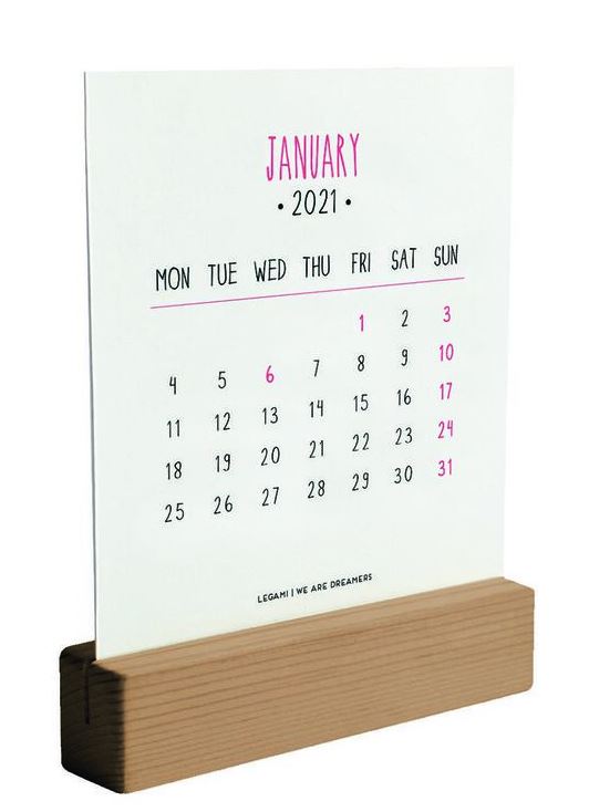 Calendar 2021 - Wooden Base | Legami