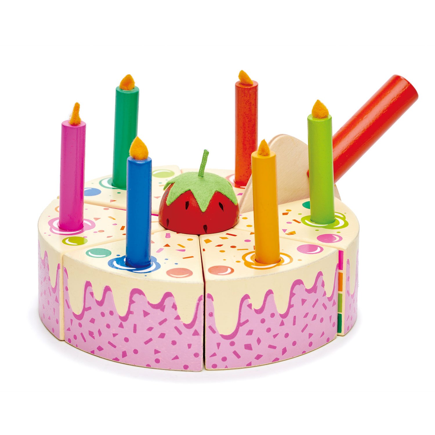 Jucarie din lemn - Rainbow Birthday Cake | Tender Leaf Toys