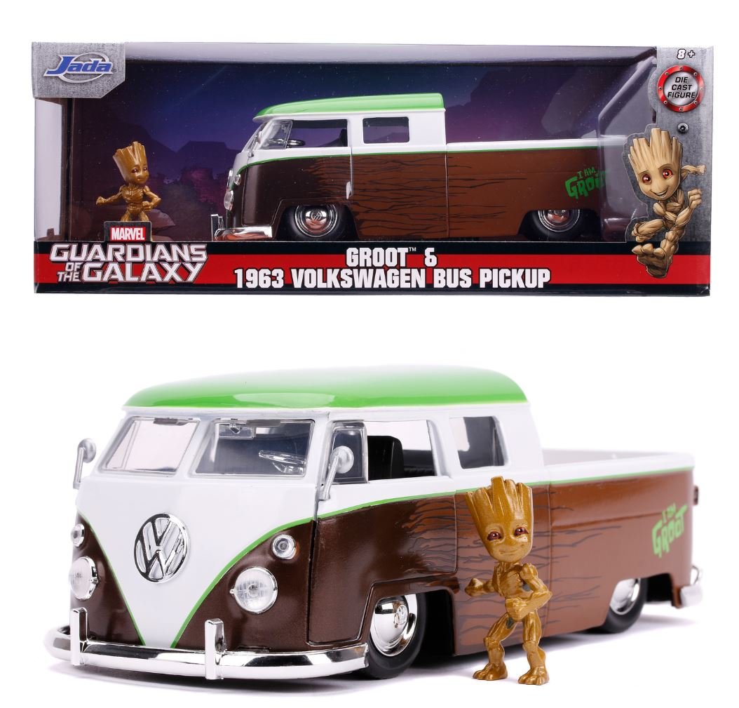 Macheta metalica - Groot and Volkswagen Bus PickUp 1963 | Jada Toys image5