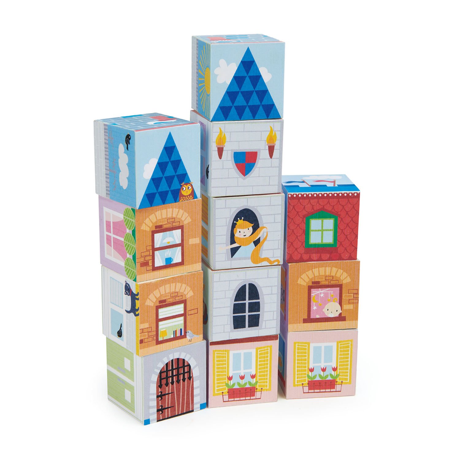  Cuburi din lemn - Dream House | Tender Leaf Toys 