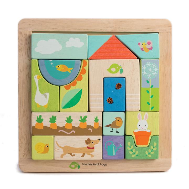 Puzzle din lemn - Garden Patch | Tender Leaf Toys