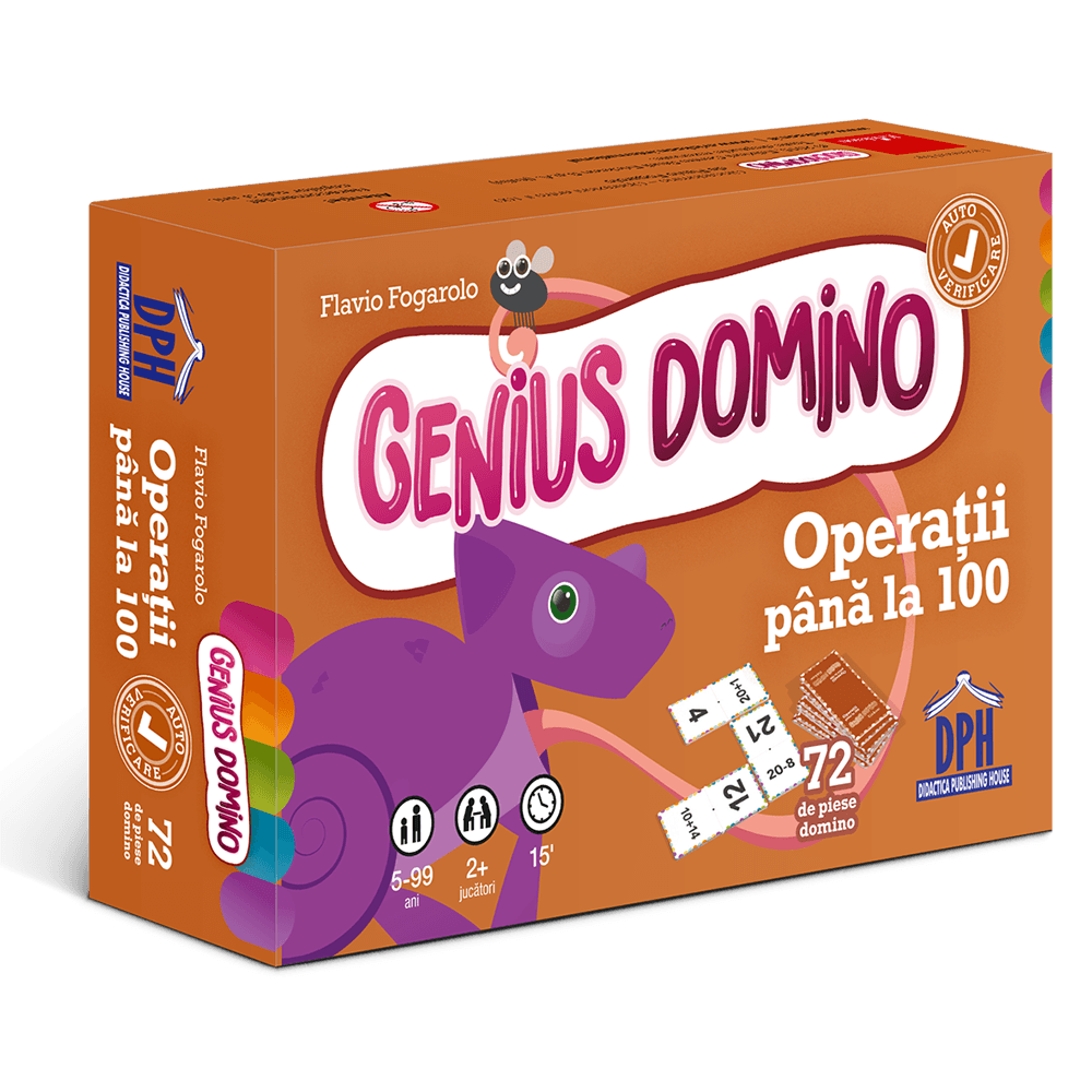 Genius Domino – Operatii pana la 100 | Flavio Fogarolo carturesti.ro poza noua