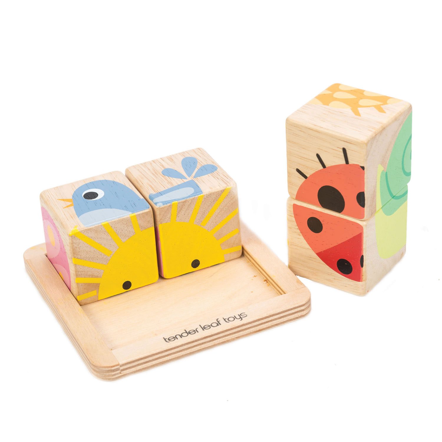 Puzzle din lemn - Baby Blocks | Tender Leaf Toys - 2