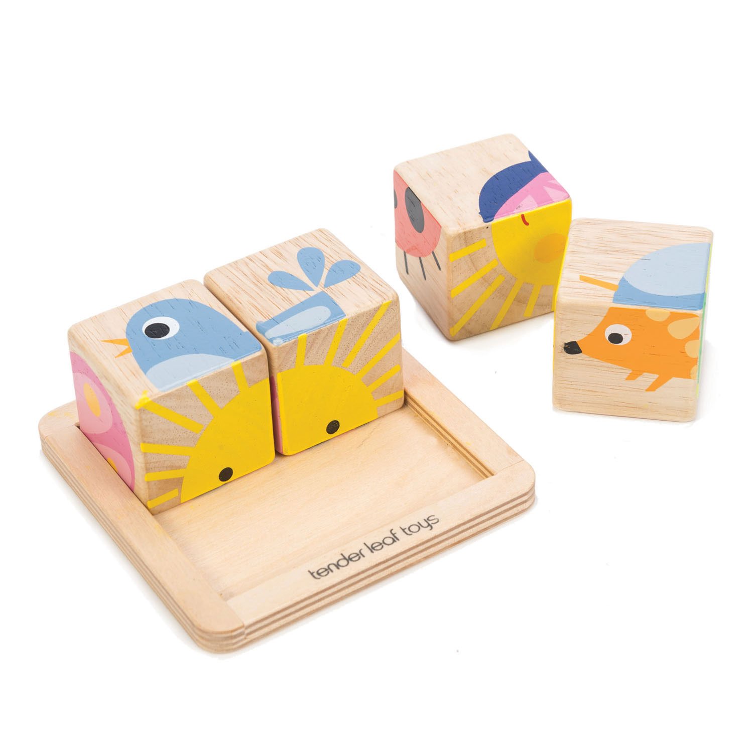 Puzzle din lemn - Baby Blocks | Tender Leaf Toys - 1