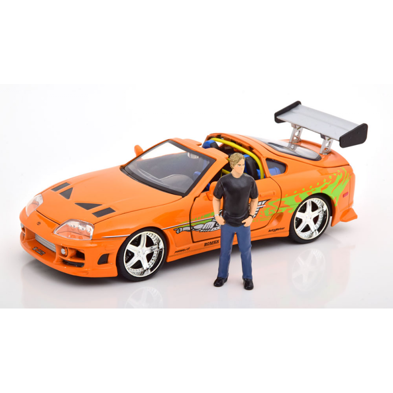 Masinuta - Toyota Supra 1995 Fast and Furios + figurina Brian | Jada Toys