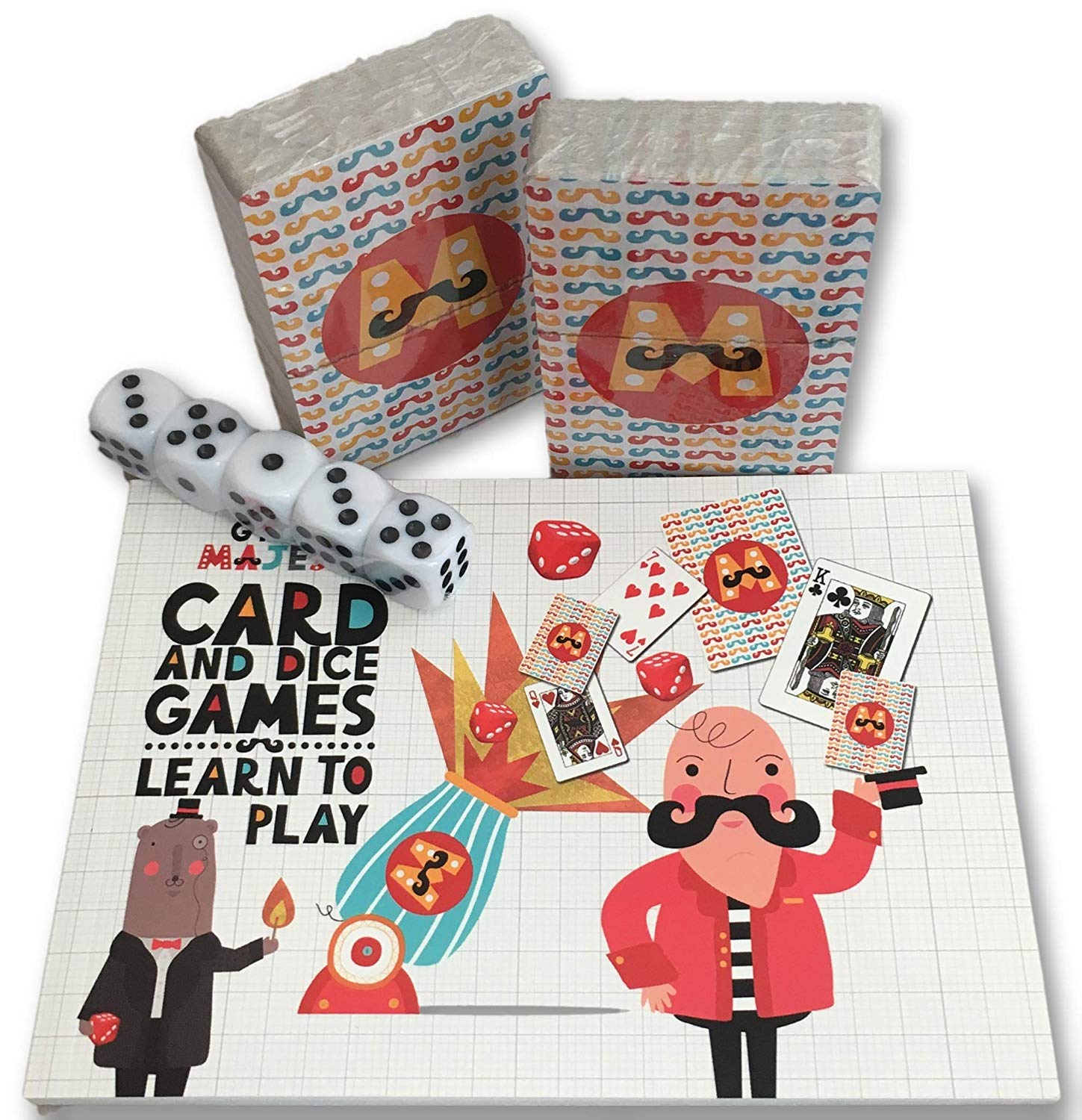 Robert Frederick Learn To Play Set with Book - Playing Cards & Dice Great Majesco, Assorted | Robert Frederick - 1