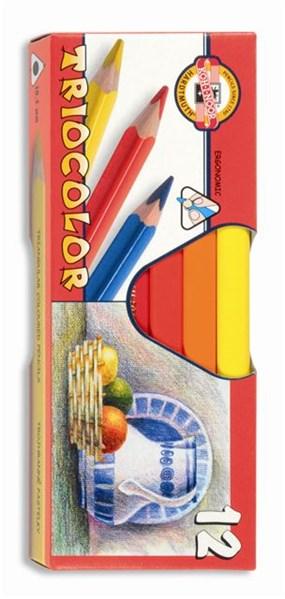 Set 12 creioane colorate Triocolor Jumbo | Koh-I-Noor