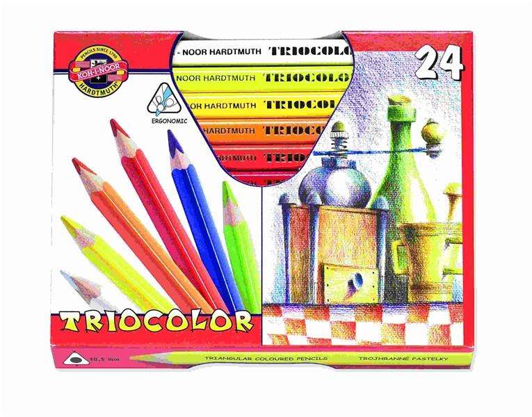 Set Tricolor Jumbo 24 culori | Koh-I-Noor