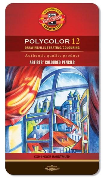 Set 12 creioane colorate Polycolor | Koh-I-Noor