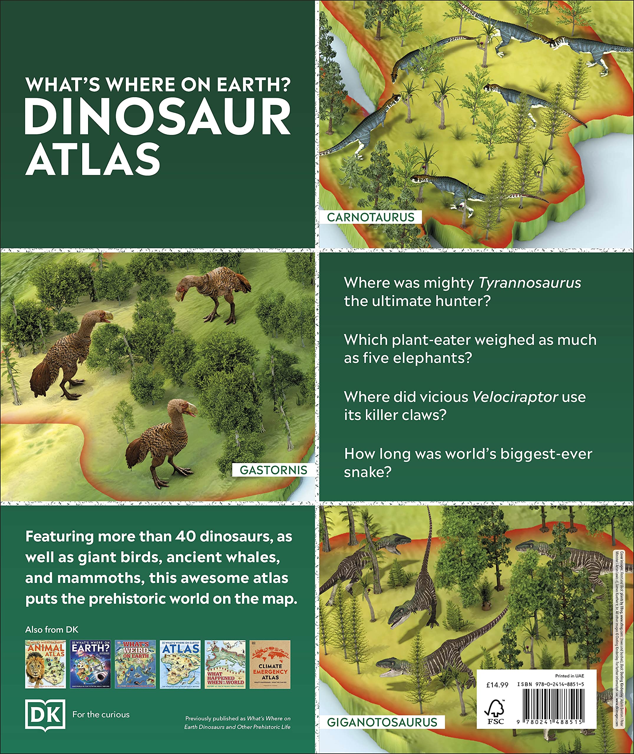 What\'s Where on Earth? Dinosaur Atlas | DK - 8 | YEO