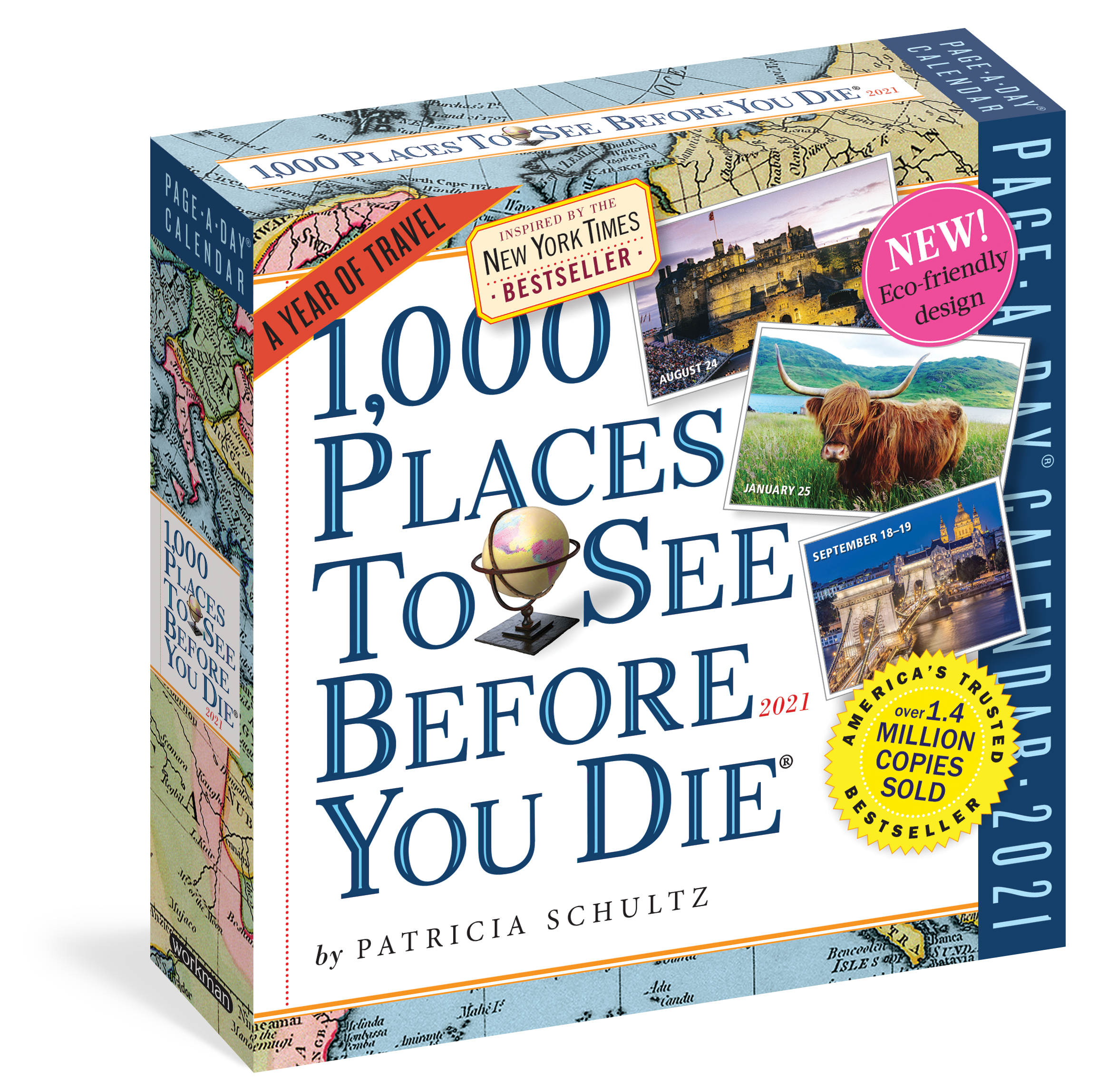 2021 1,000 Places to See Before You Die Colour Page-A-Day Calendar | Patricia Schultz
