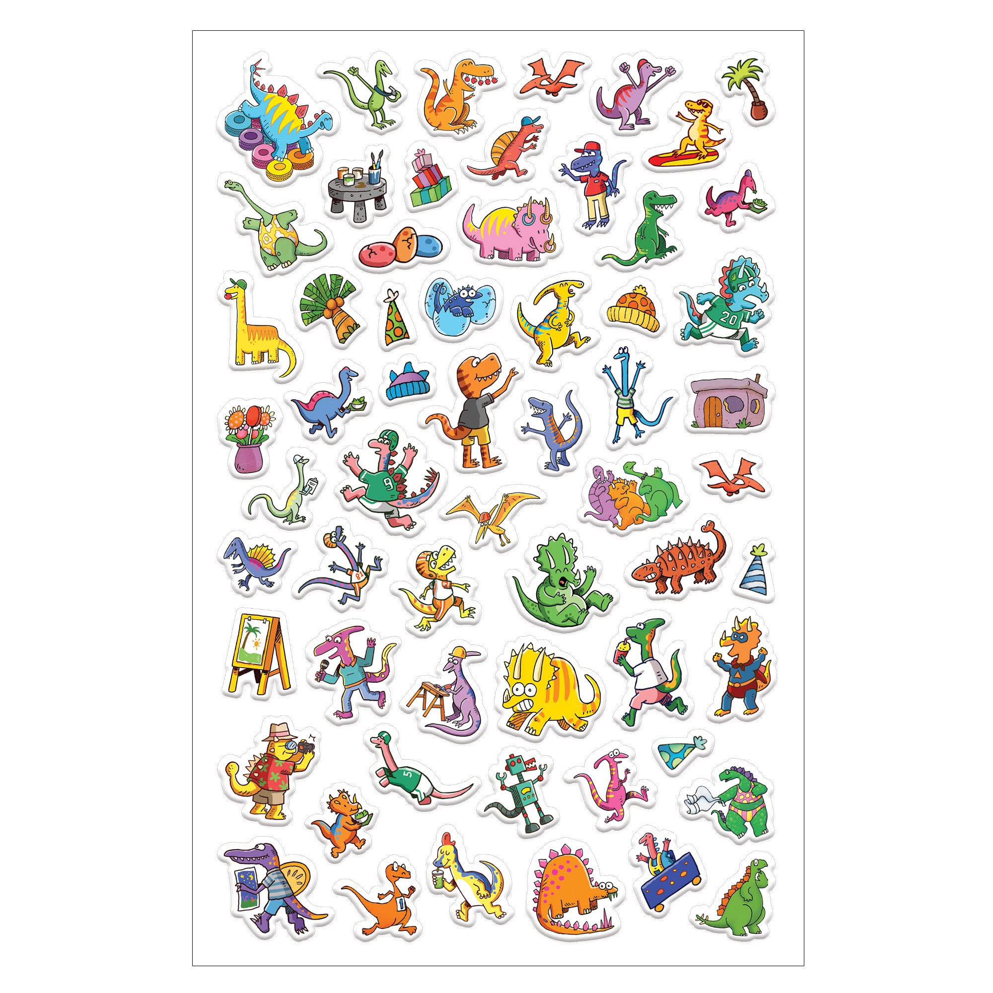 Dinosaur Puffy Sticker Playscenes | HIGHLIGHTS - 4 | YEO