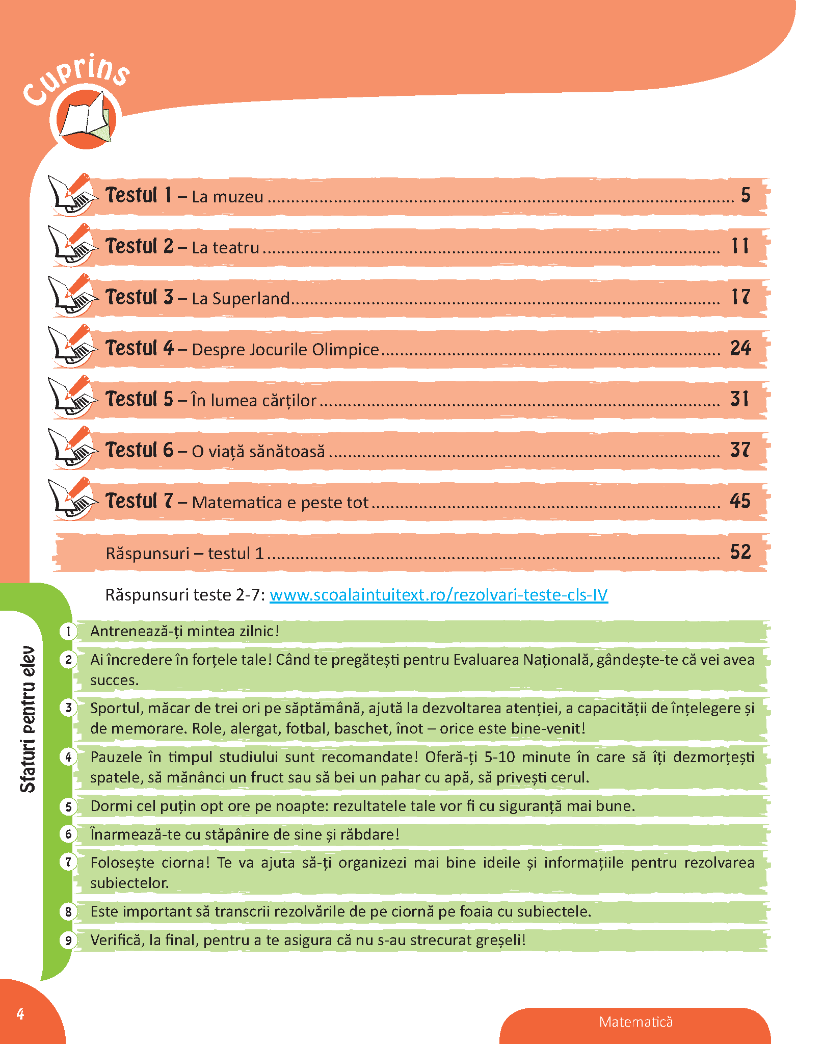 Teste de limba romana pentru Evaluarea Nationala. Casa a IV-a | Mirela Mihaescu, Stefan Pacearca, Otilia Brebenel