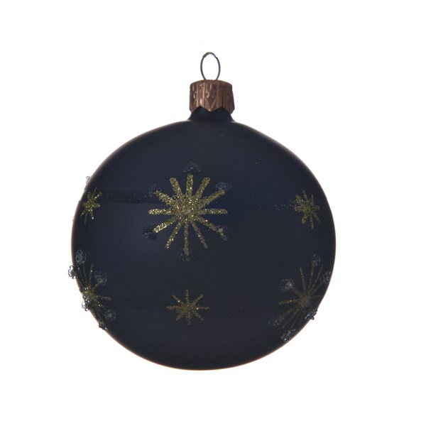 Glob - Gold Line Snowflake - Black | Kaemingk