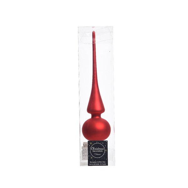 Varf de brad - Plain Tree Top Matt - Christmas Red
