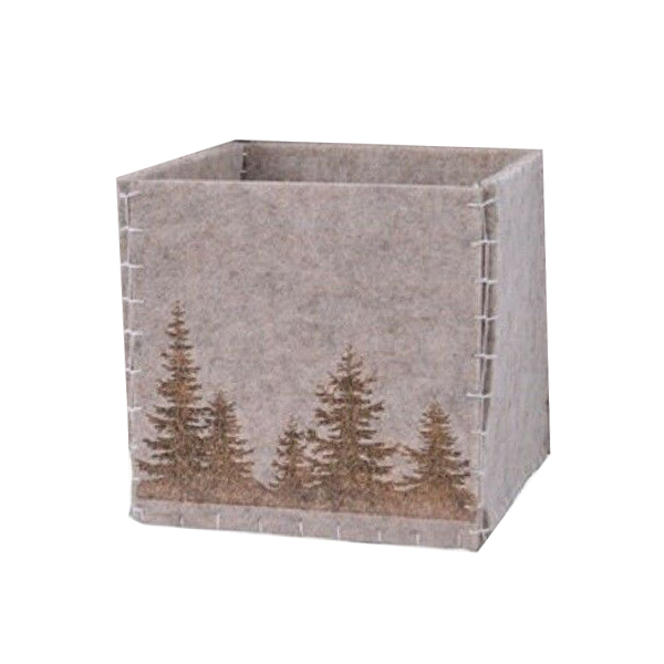 Cutie depozitare - Felt Box Mountain Scenery, Light Brown 15x15x15cm | Kaemingk