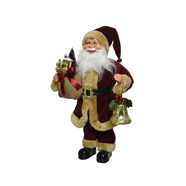 Figurina decorativa -  Xmas Santa Oxblood, 30cm | Kaemingk