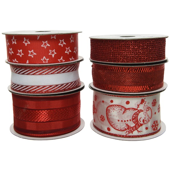 Panglica decorativa - Red-White Christmas Decor - mai multe modele | Kaemingk - 1 | YEO