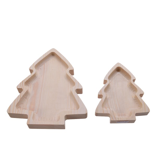 Decoratiune - Pinewood Tray Xmas Tree - mai multe modele | Kaemingk