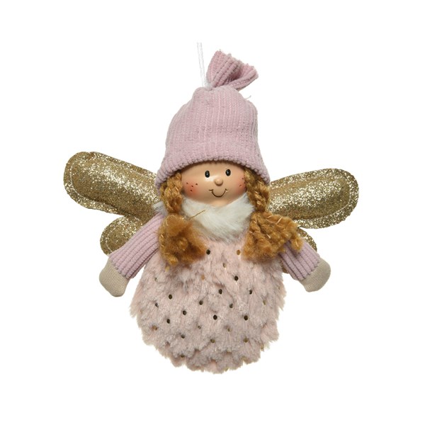 Figurina decorativa - Angel Wings Pink 14cm | Kaemingk