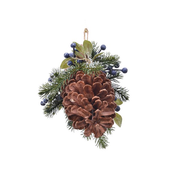 Decoratiune - Frost Pine Changer Blue Berrie, 25 cm | Kaemingk