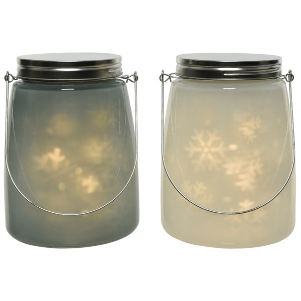 Decoratiune - LED Frosted Snowflake Glass - Warm White - mai multe culori | Kaemingk