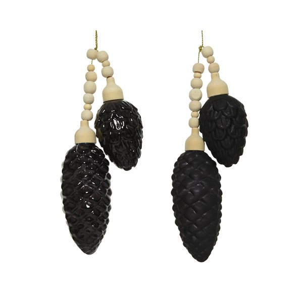 Globuri decorative - Pinecone - Black - mai multe modele | Kaemingk