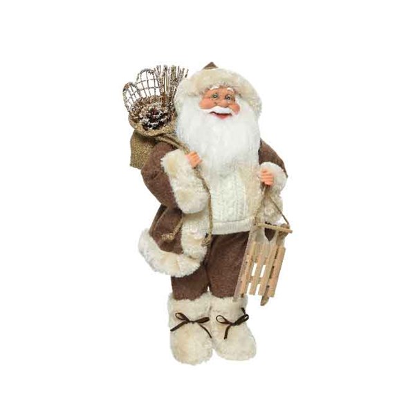 Figurina decorativa - Santa Eskimo, Brown 30 cm | Kaemingk