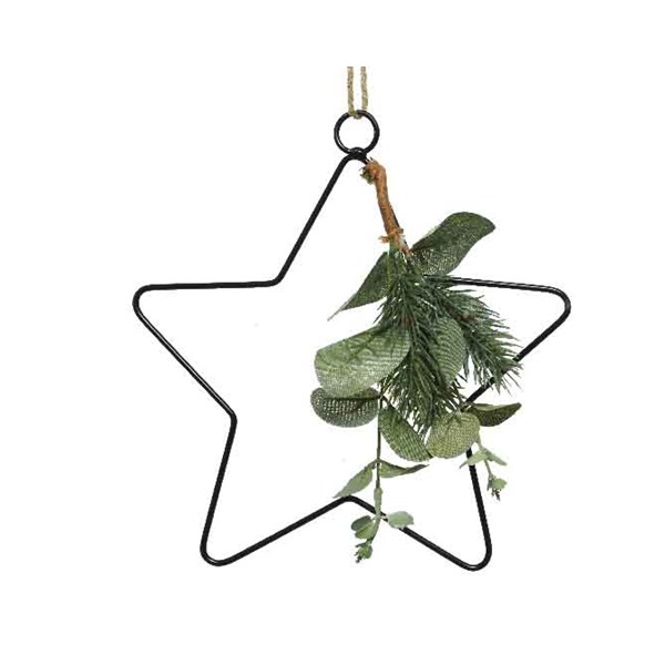 Decoratiune - Deco Star With Leaves, 20 Cm | Kaemingk