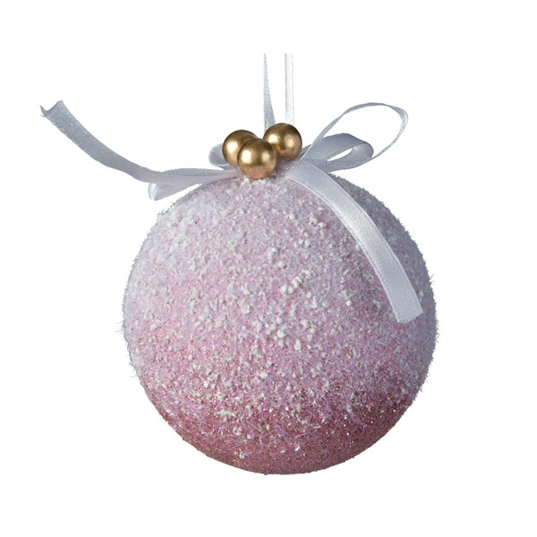 Glob - Foam Bauble with Berry - Velvet Pink | Kaemingk