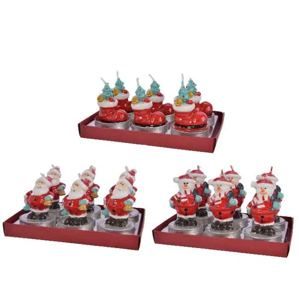 Set 6 lumanari - Wax Figurine - Tealight Xmas - mai multe modele | Kaemingk