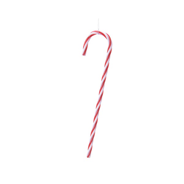 Decoratiune - Plastic Candy Stick with Hanger - Red-White, 9 cm | Kaemingk