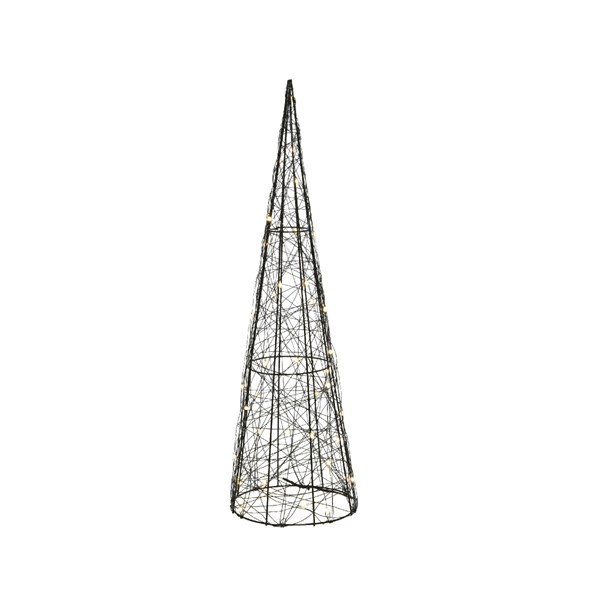 Decoratiune - Big and Bright MicroLED - Metal Wire Cone - Warm White, 40 cm | Kaemingk