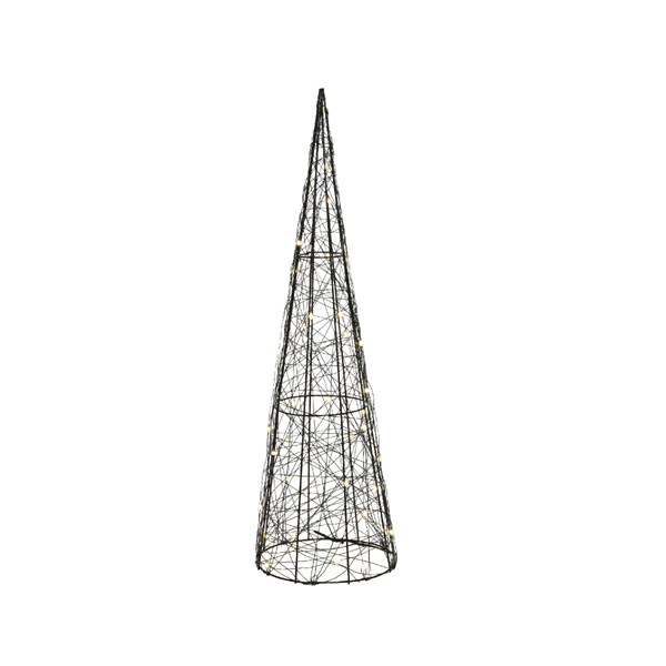 Decoratiune - Big and Bright MicroLED - Metal Wire Cone - Warm White, 60 cm | Kaemingk