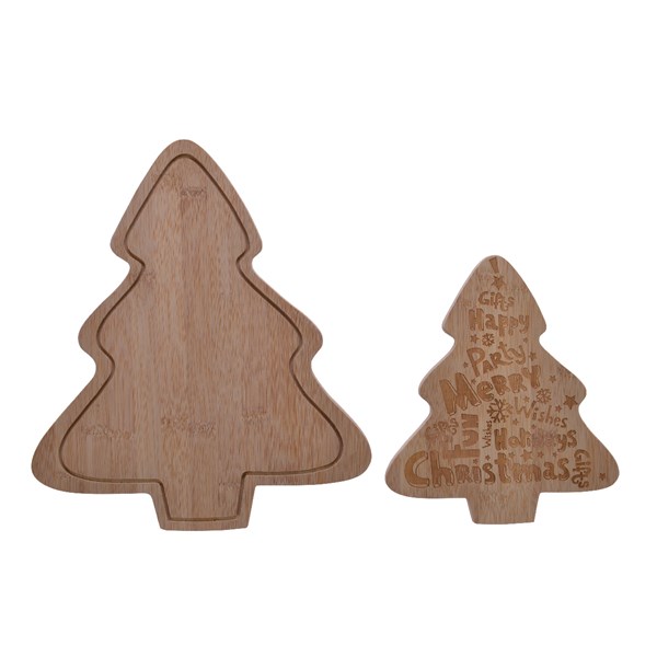 Platou - Bamboo Chopping Board Xmas Tree | Kaemingk