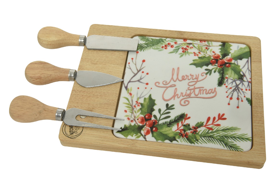  Platou branzeturi - Bamboo Cheese Plate Merry Christmas | Kaemingk 