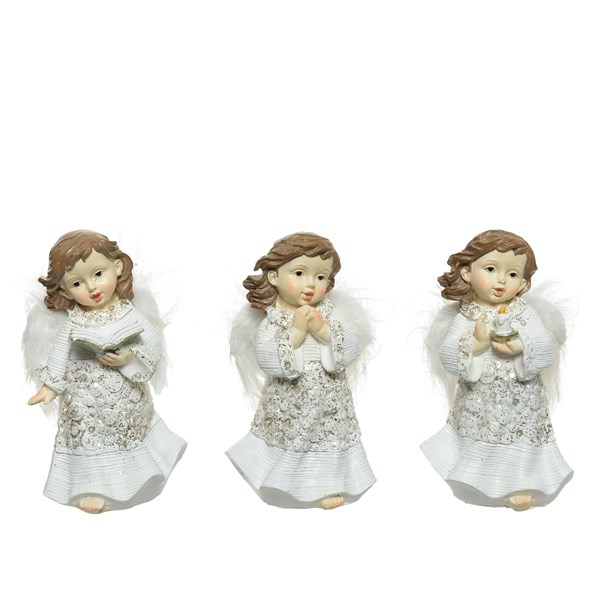 Decoratiune - White Glitter Angel - mai multe modele | Kaemingk