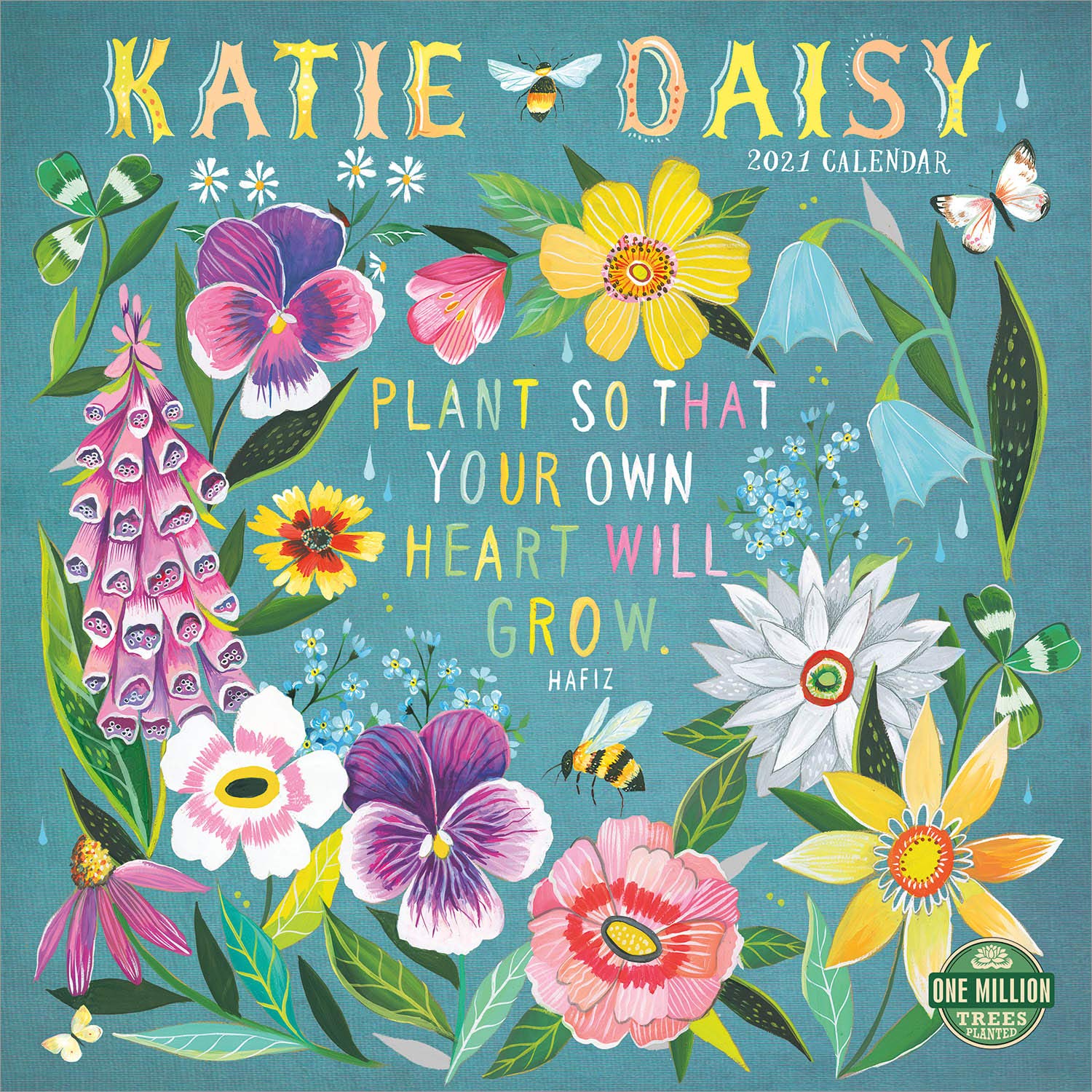 Calendar 2021 - Katie Daisy, 30x30 cm | Amber Lotus Publishing
