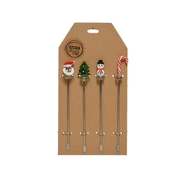  Tepuse - Alloy Tapas Pick - Santa - Snowman - Tree- Candy stick | Kaemingk 
