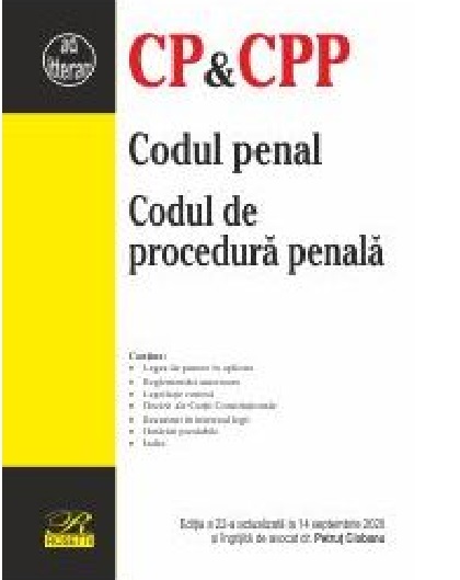 Codul penal. Codul de procedura penala | Petrut Ciobanu carturesti.ro imagine 2022