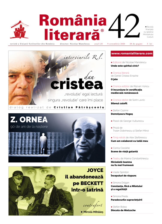 Romania literara nr. 42/2020 | carturesti.ro imagine 2022